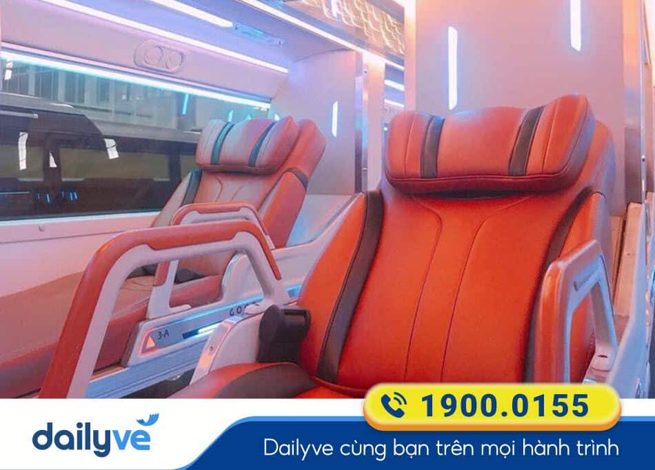 Nội thất xe Limousine 34 phòng của nhà xe Hương Ty