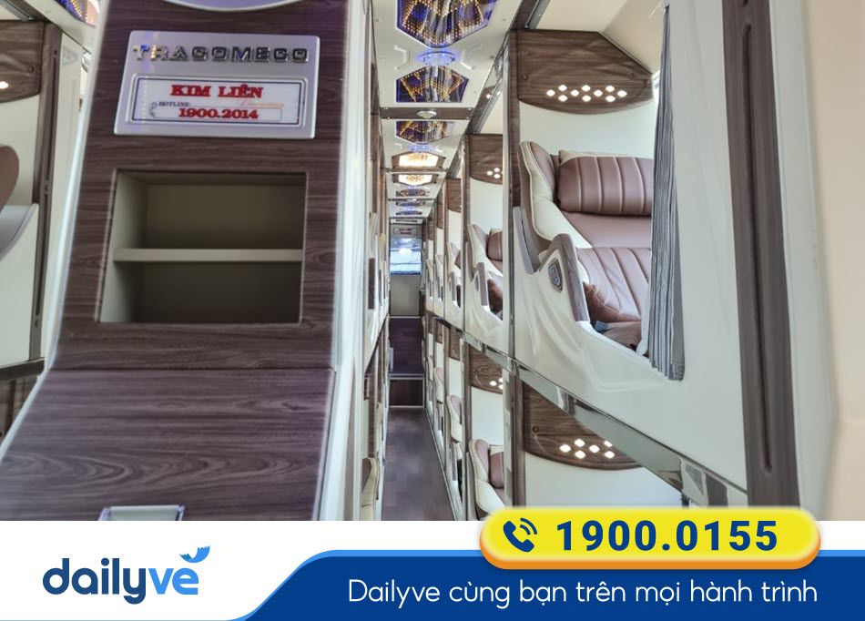 Thiết kế sang trọng xe Limousine 34 phòng của nhà xe Kim Liên Đà Nẵng