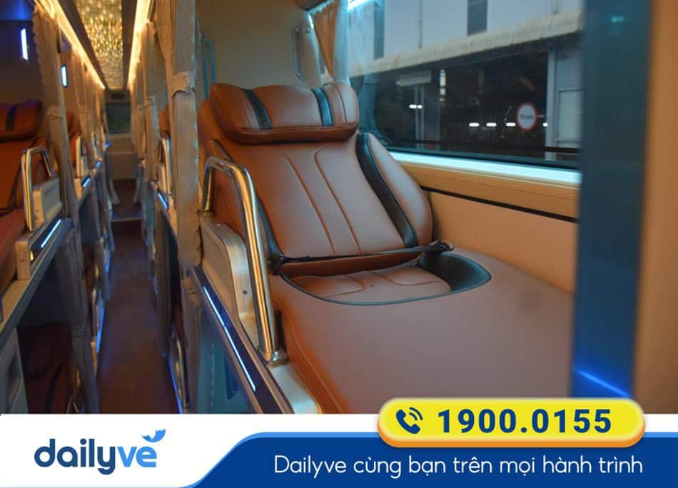 Nội thất xe Limousine 34 phòng của xe Mười Phương Quảng Ngãi