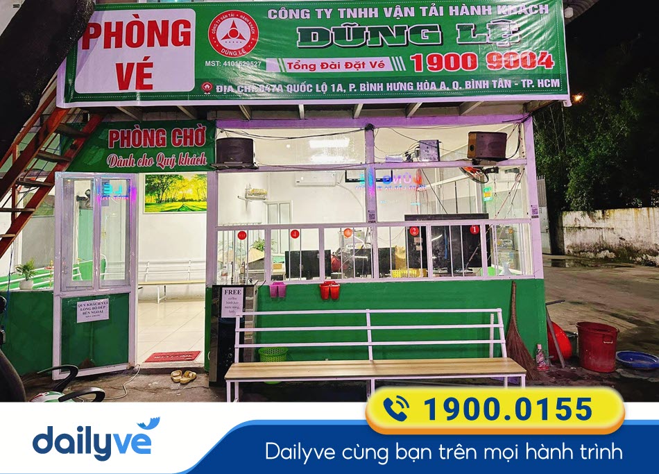 Văn phòng vé nhà xe Dũng Lệ tại Sài Gòn