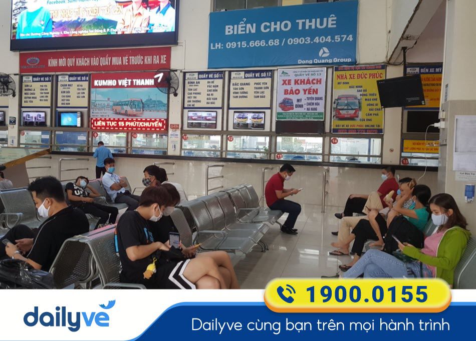 Quầy vé nhà xe Bảo Yến tại bến xe Mỹ Đình