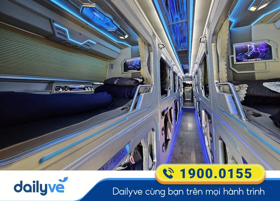 Nội thất xe Limousine 20 phòng cao cấp của xe Quốc Đạt Limousine