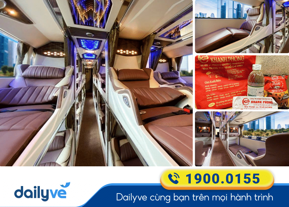 Các tiện ích hiện đại dòng xe giường phòng Limousine của xe Khanh Phong