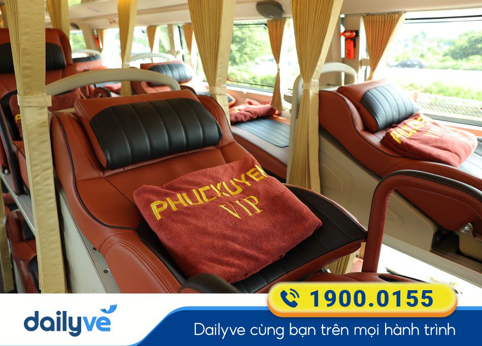 Tiện ích hiện đại xe 45 giường của nhà xe Phúc Xuyên Quảng Ninh