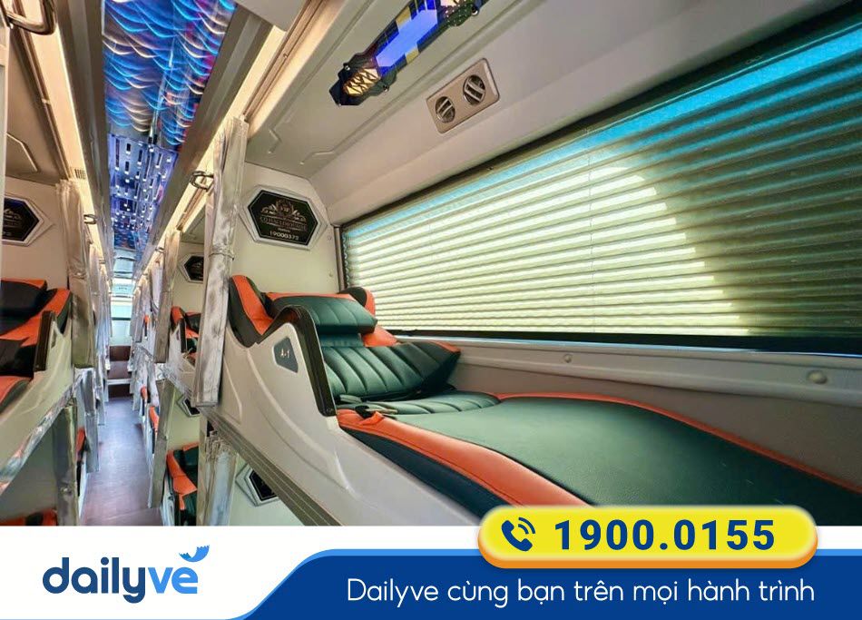 Tiện ích xe Limousine 34 phòng của xe khách Cô Hai