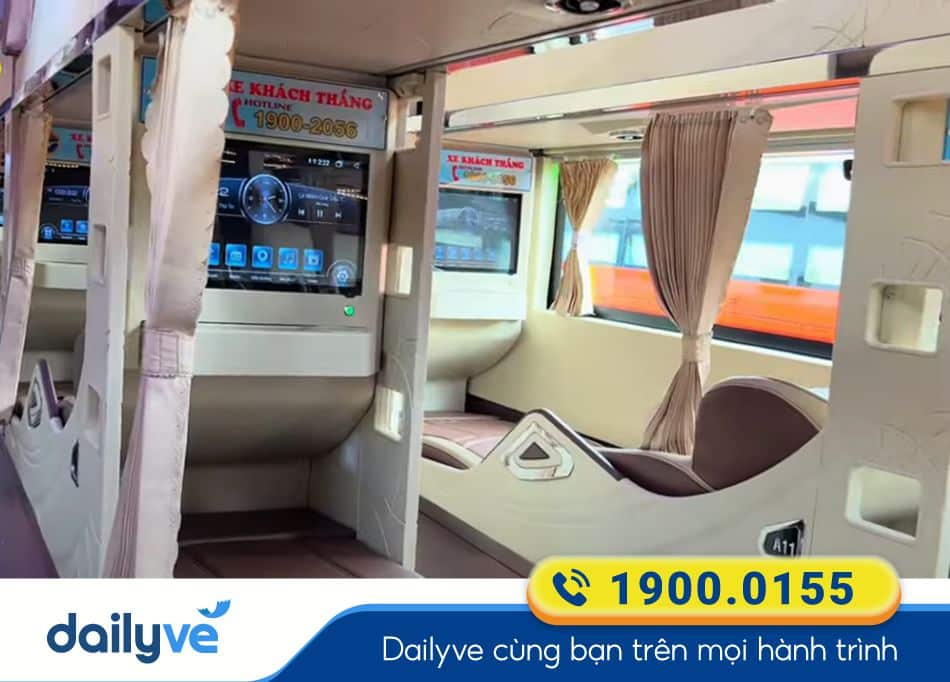 Nội thất xe Limousine 22 phòng của xe khách Thắng cà Mau