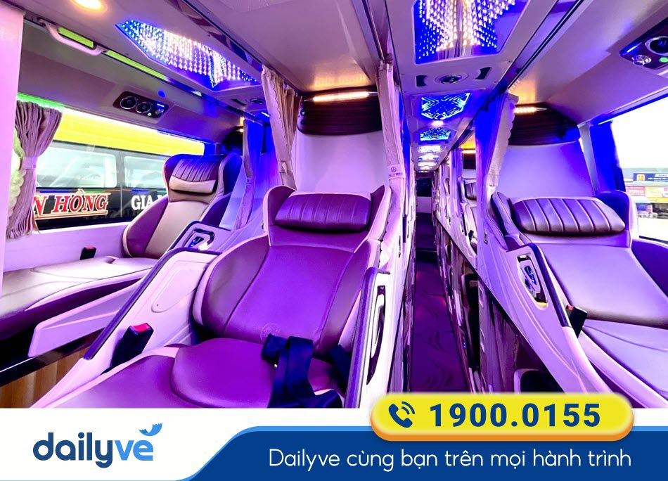 Nội thất xe Limousine 32 phòng của nhà xe Thuận Ý Gia Lai