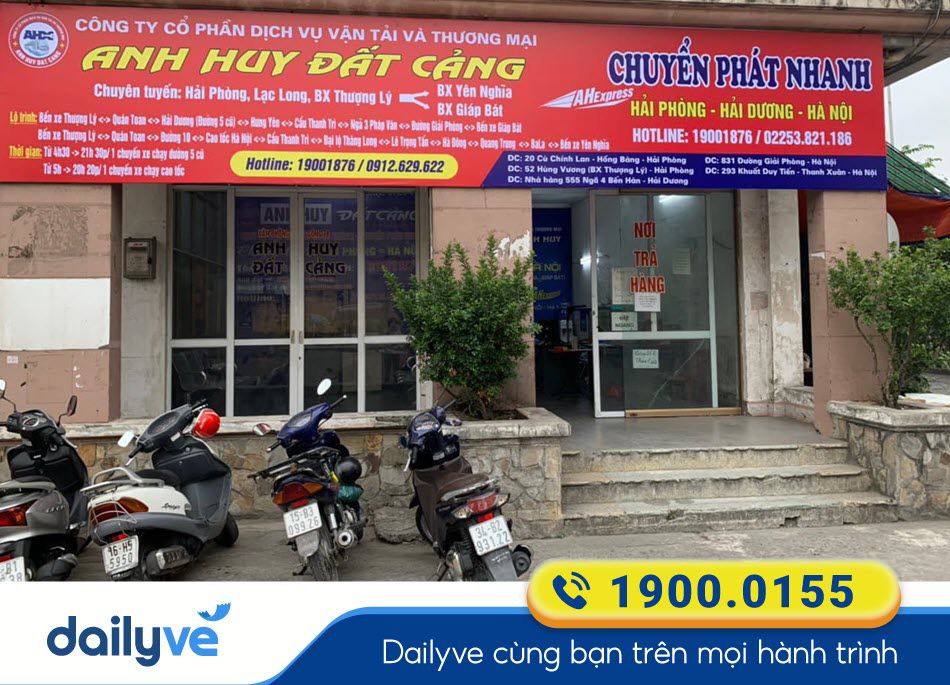 Địa chỉ văn phòng xe Anh Huy Đất Cảng Hải Phòng