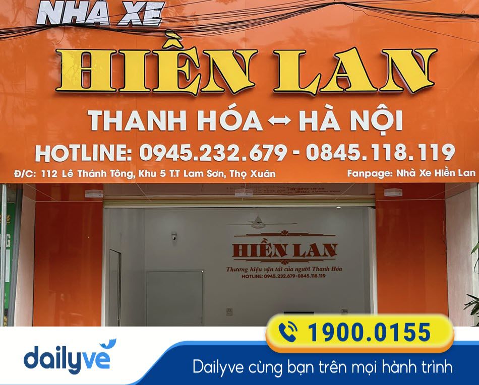 Phòng vé của nhà xe Hiền Lan tại Thanh Hóa