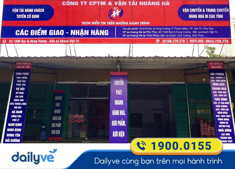 Địa chỉ văn phòng vé của nhà xe Hoàng Hà tại Việt Trì - Phú Thọ