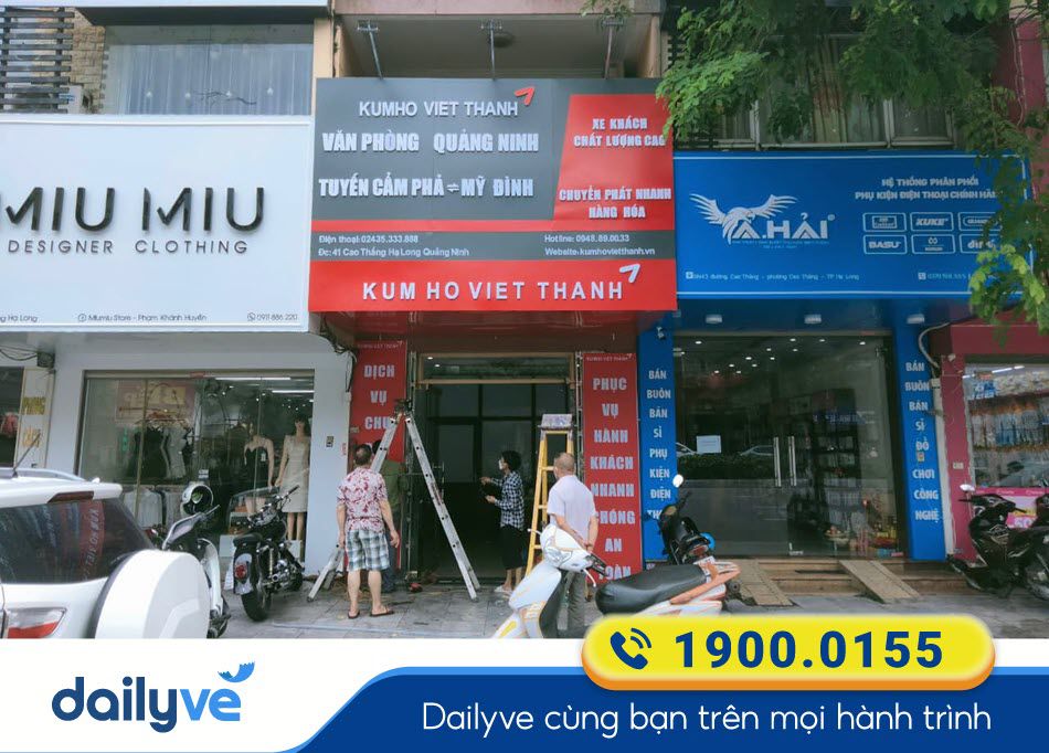 Địa chỉ phòng vé nhà xe Kumho Việt Thanh tại Quảng Ninh