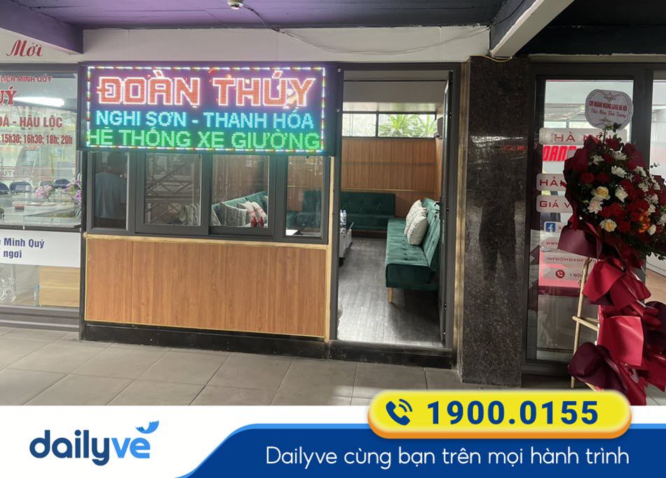 Văn phòng vé của nhà xe Đoàn Thúy tại Thanh Hóa