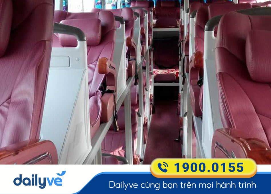 Nội thất xe giường nằm 40 chỗ của nhà xe Trúc Phương Vĩnh Thuận
