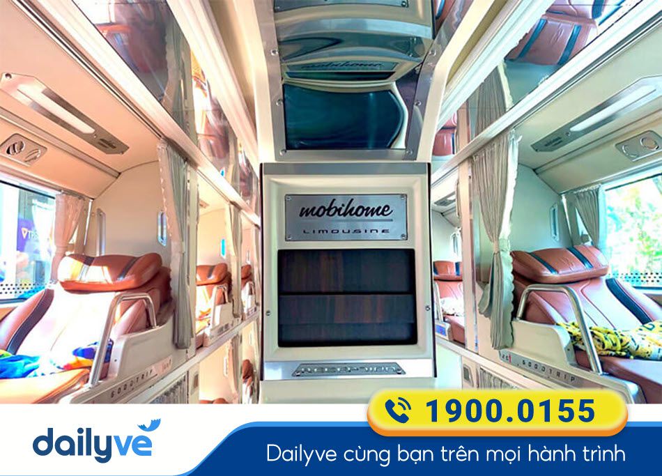 Tiện ích xe Limousine 34 chỗ của nhà xe Hạnh Cafe Sài Gòn