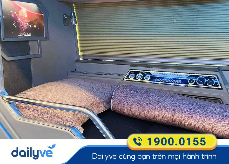 Tiện ích hiện đại xe Limousine 22 phòng của xe khách Đông Hưng