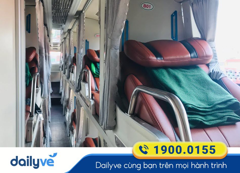 Tiện ích xe Limousine 34 phòng của nhà xe Anh Thư Quảng Nam
