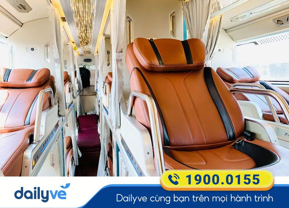 Tiện nghi xe Limousine 34 phòng của nhà xe Hoàng Thủy Gia Lai