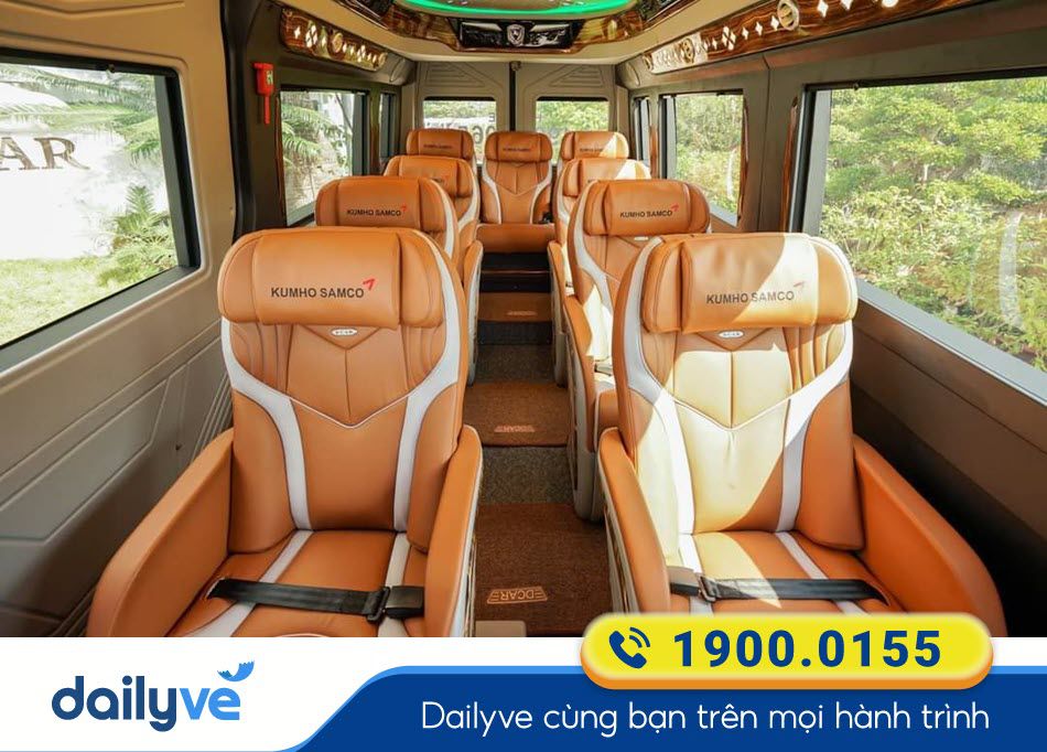 Dòng xe ghế Limousine 11 chỗ của xe khách Kumho Samco Buslines