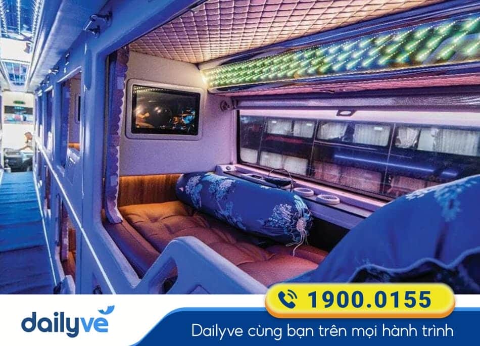 Nội thất xe Limousine 22 phòng cao cấp của nhà xe Hòa Liêm Krông Bông - Đắk Lắk