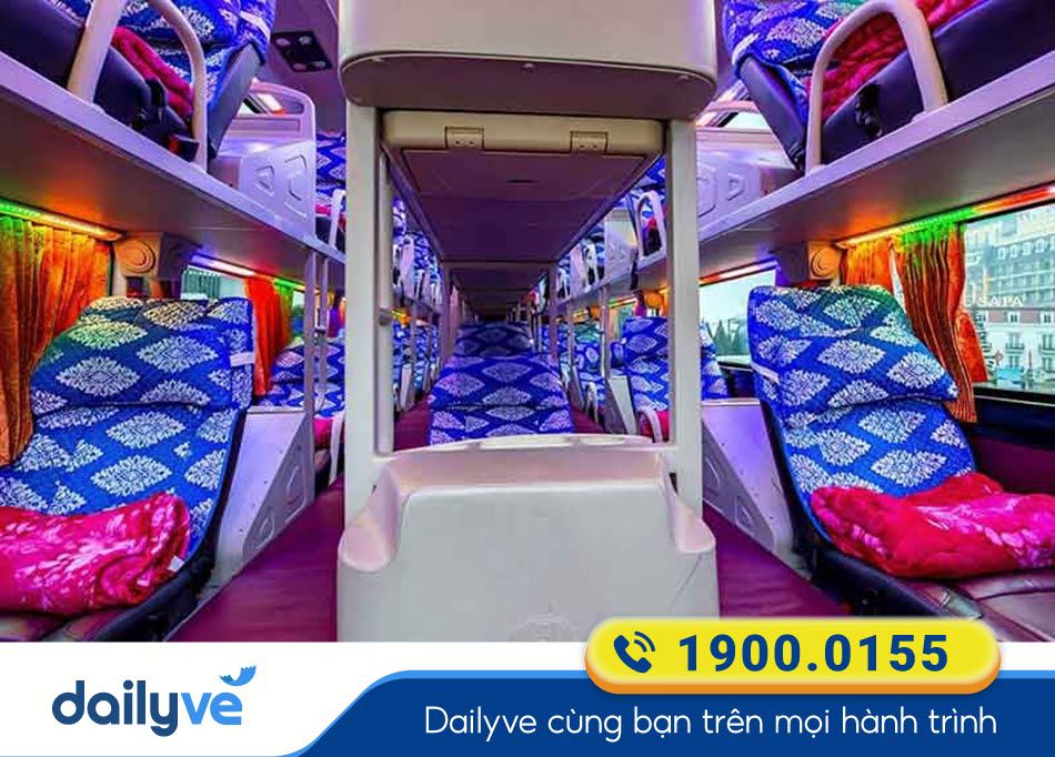 Nội thất xe giường nằm 40 chỗ của nhà xe Trần Anh Hà Tĩnh