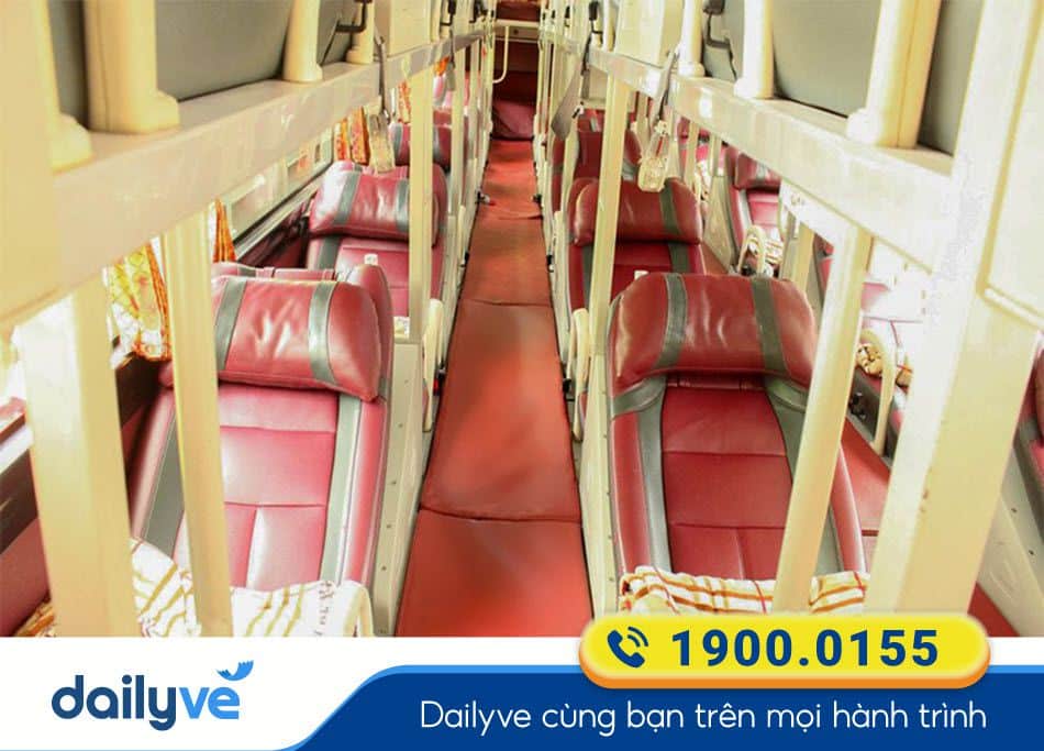 Nội thất xe giường nằm 41 chỗ của xe khách Ba Ua Vĩnh Thuận