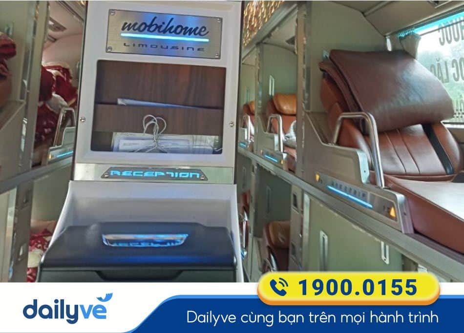 Nội thất xe Limousine 32 phòng của xe khách Long Thu