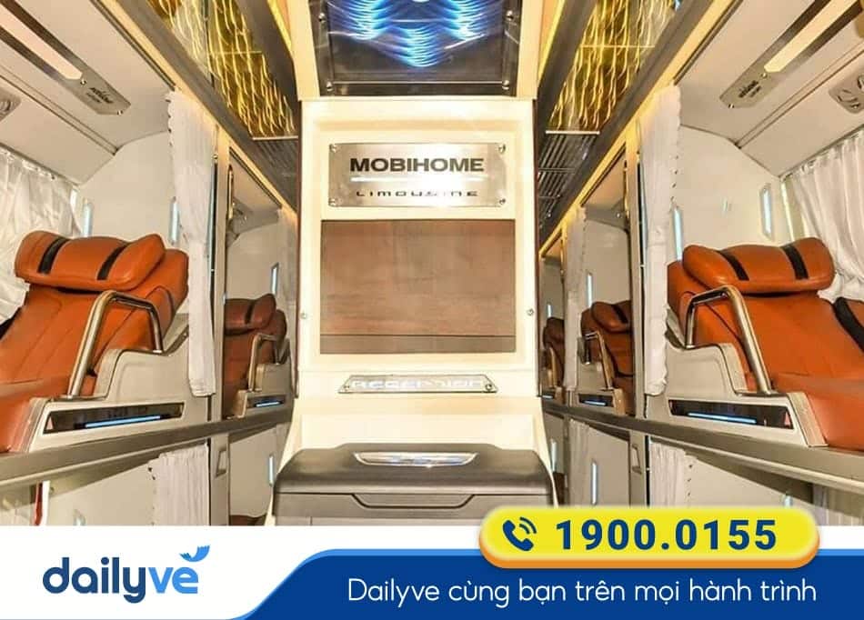 Nội thất xe Limousine 34 phòng của nhà xe Bình Phương Phú Yên