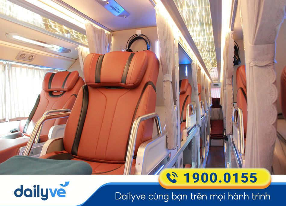 Nội thất xe Limousine 34 phòng của nhà xe Đức Thành Kon Tum