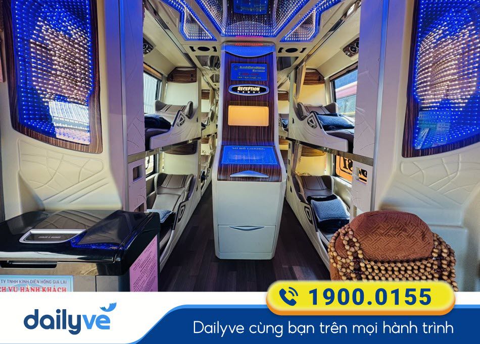 Tiện nghi xe Limousine 34 phòng của nhà xe Kính Diên Hồng