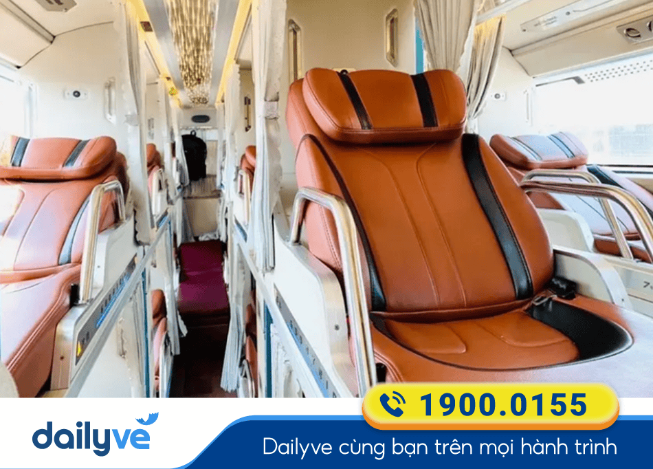 Nội thất xe Limousine 34 phòng của nhà xe Việt Nhật Nha Trang