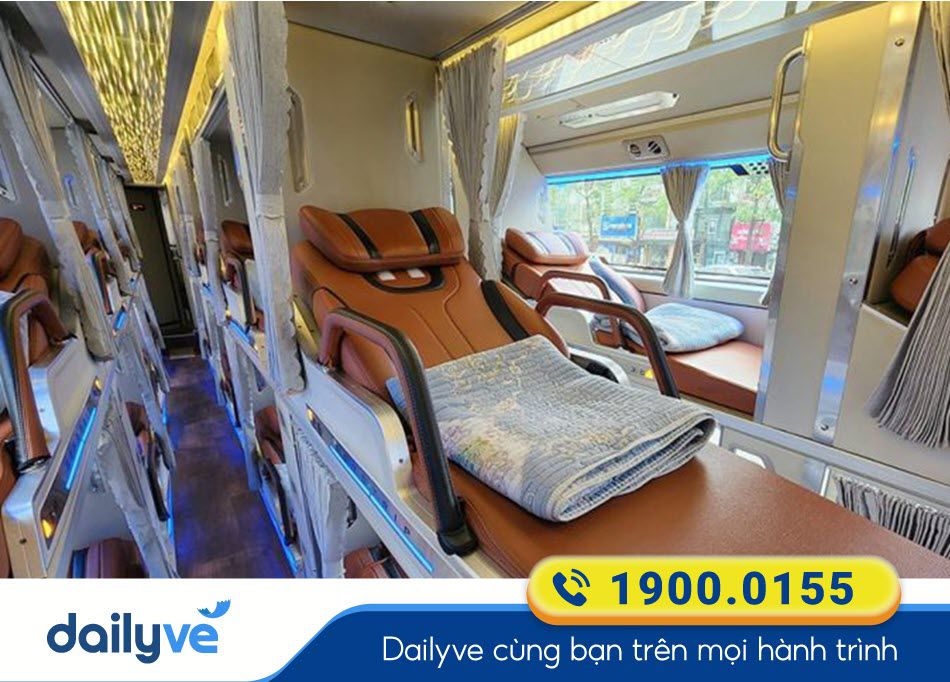 Nội thất xe Limousine 34 phòng của xe Hiệp Lợi Cà Mau