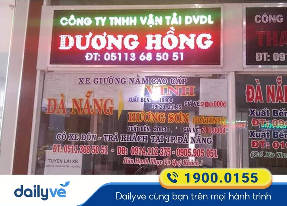 Quầy vé nhà xe Dương Hồng tại bến xe Đà Nẵng