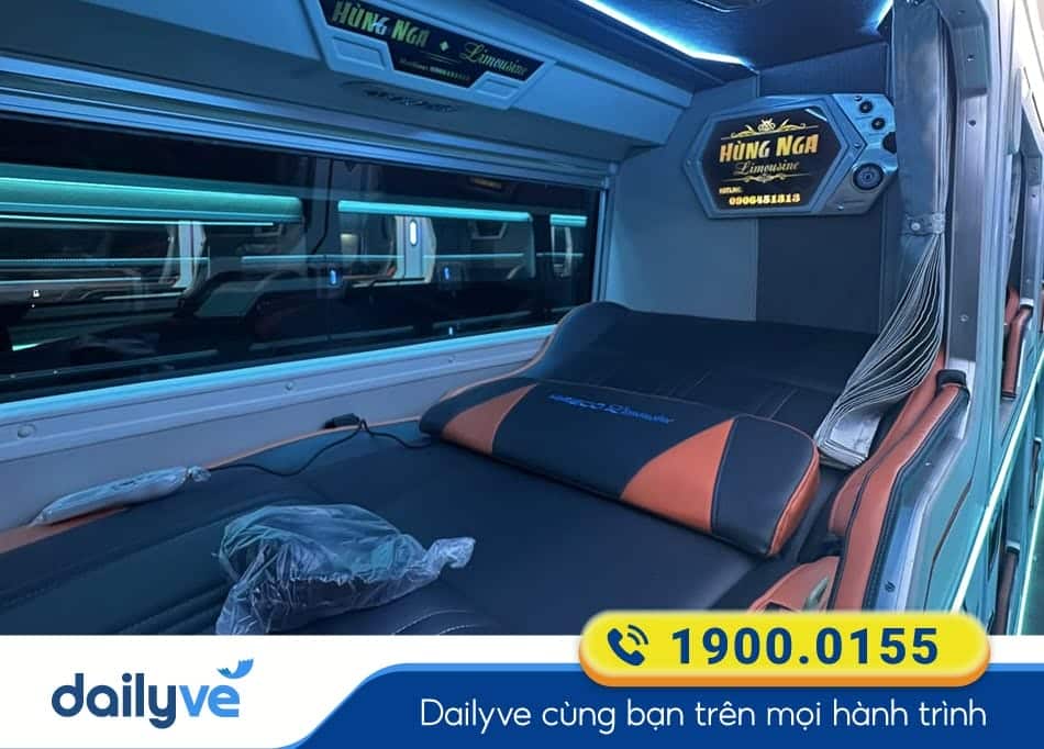Tiện nghi xe Limousine 20 phòng của nhà xe Hùng Nga Quy Nhơn