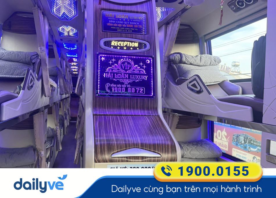 Tiện nghi xe Limousine 34 phòng của xe khách Hải Luân Đắk Lắk