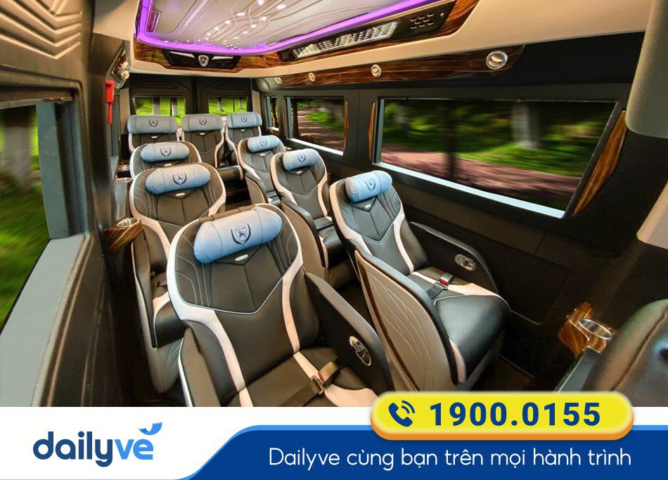Tiện nghi xe Limousine 9 chỗ của nhà xe Trường Thịnh Limousine