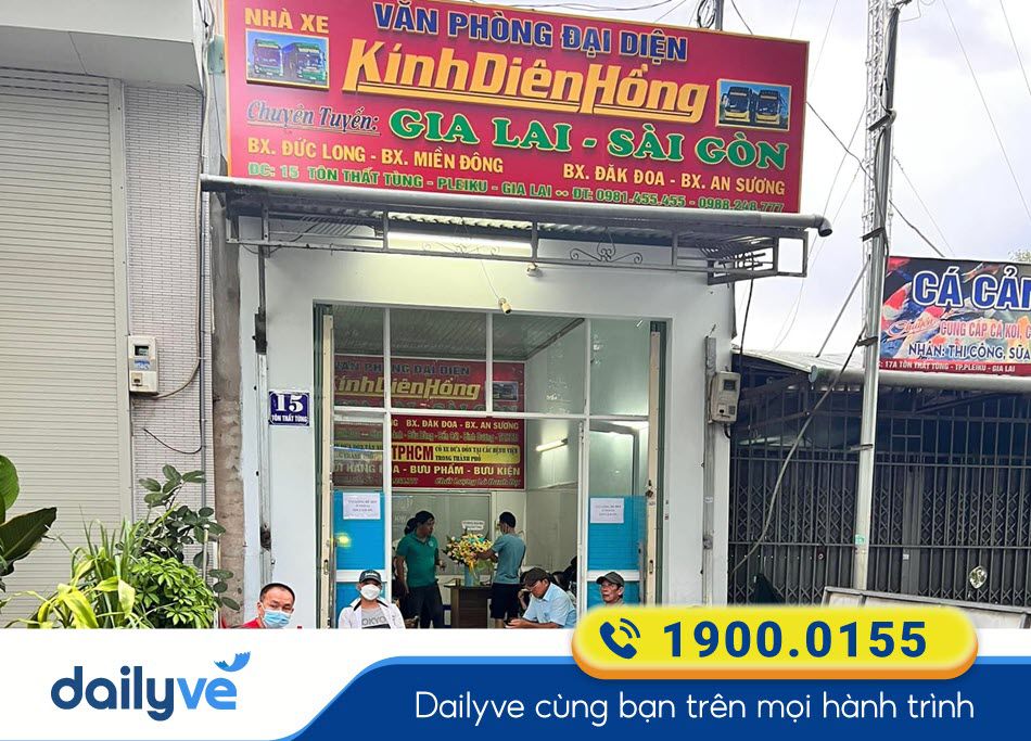 Văn phòng nhà xe Kính Diên Hồng tại Gia Lai