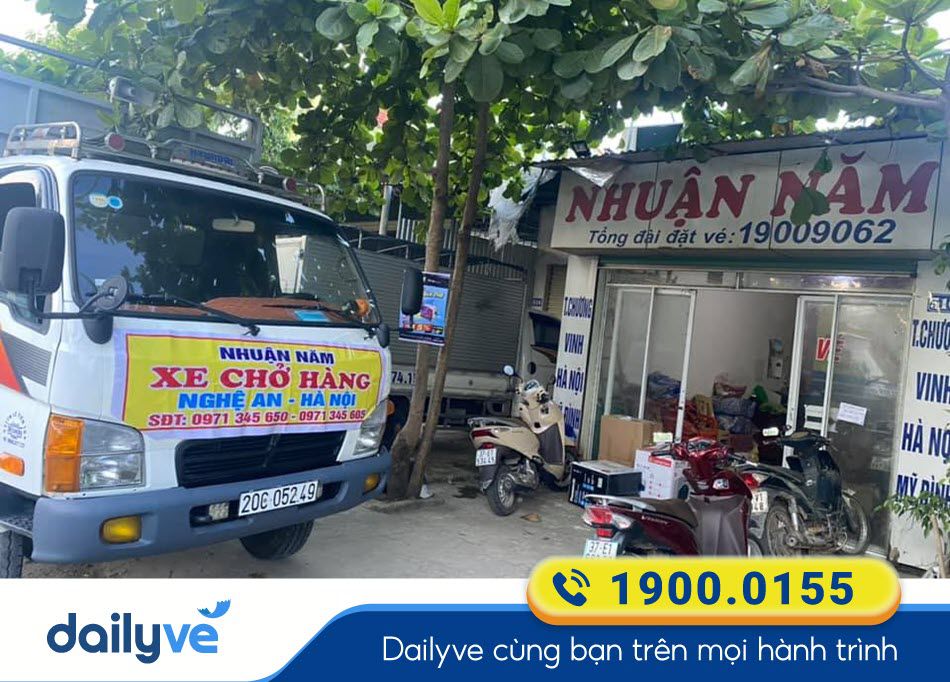 Văn phòng vé của nhà xe Nhuận Năm tại Thanh Chương - Nghệ An