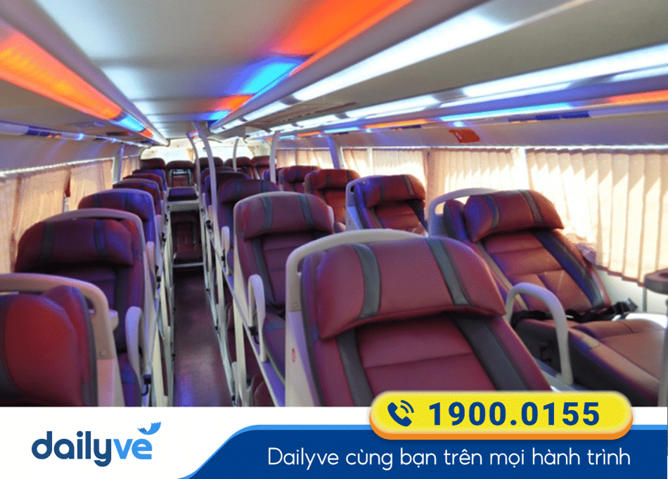 Xe giường nằm 40 chỗ của nhà xe Hải Cường Đắk Lắk - Hà Nội