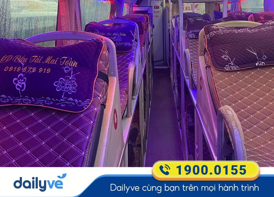 Nội thất xe giường nằm 40 chỗ của xe Mai Toàn Vũng Tàu