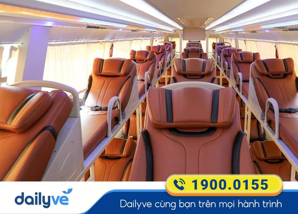 Tiện ích xe giường nằm 45 chỗ của nhà xe Đức Long Cao Bằng