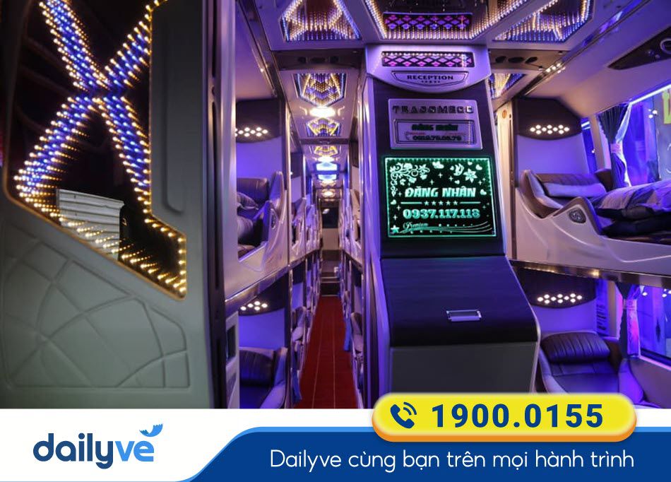 Xe giường nằm Limousien 34 phòng của nhà xe Đăng Nhân bến xe Miền Đông