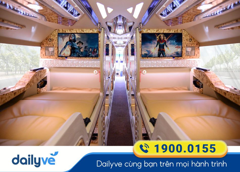 Tiện nghi xe Limousine 22 phòng của xe Hòa Thuận Anh Cam Ranh đi Sài Gòn