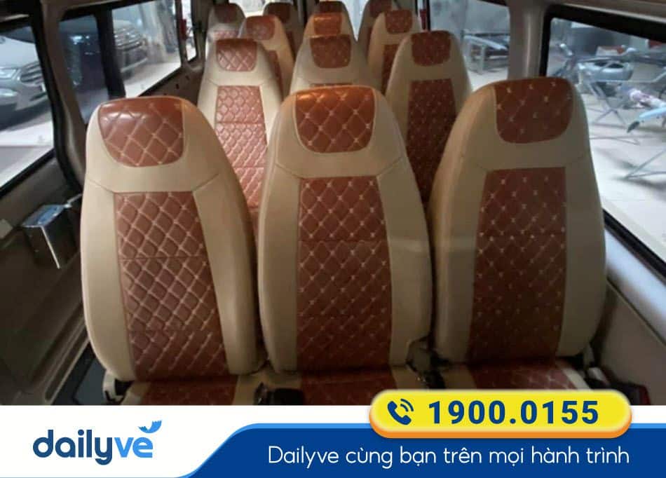 Dòng xe ghế 16 chỗ của nhà xe Đông Bắc Hưng Hà - Thái Bình