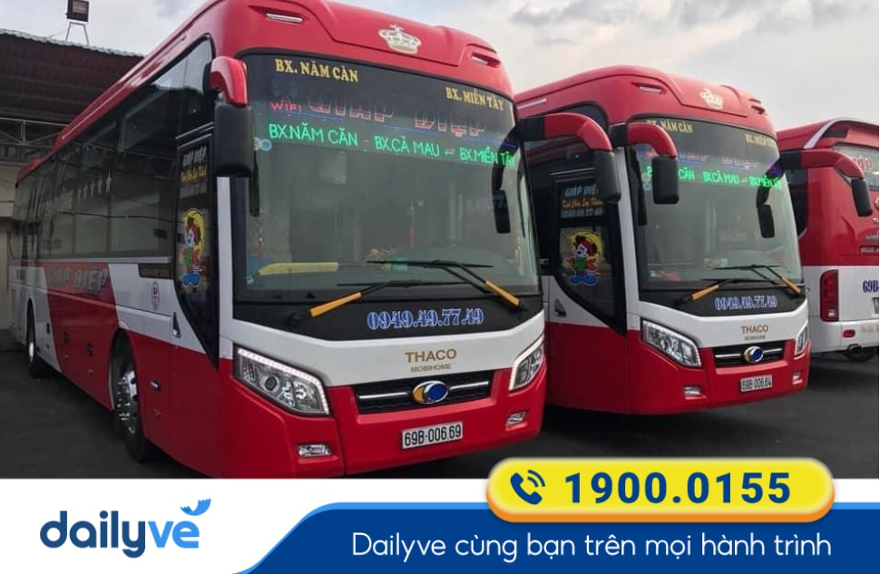 Nhà xe Giáp Diệp tuyến Cà Mau đi Sài Gòn