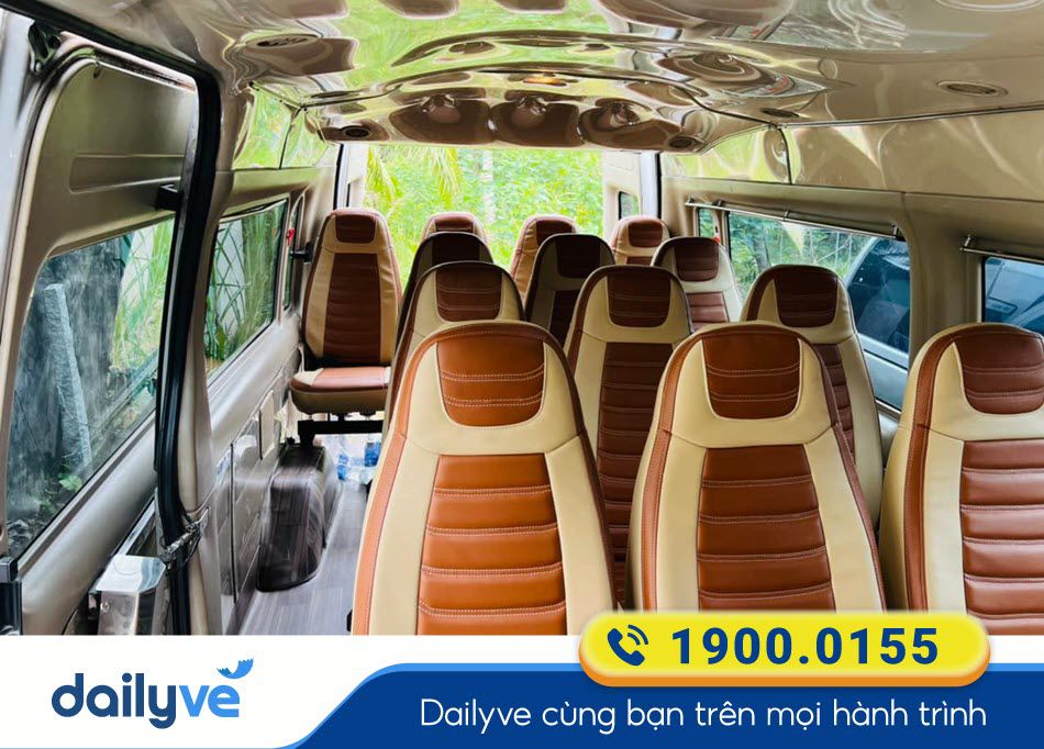 Xe ghế ngồi 16 chỗ đời mới của nhà xe Thanh Huy