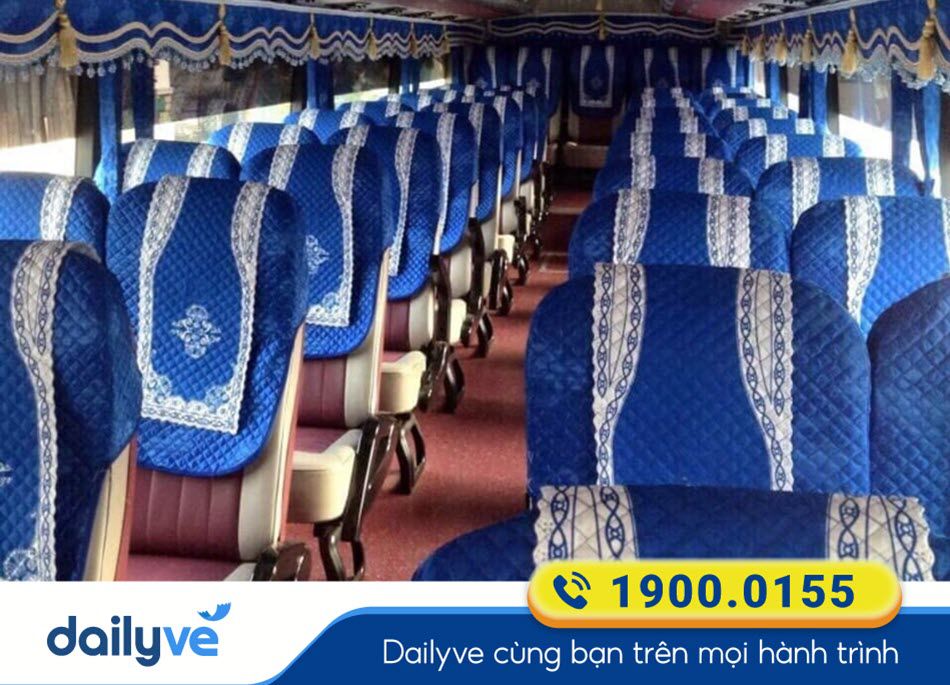 Nội thất xe ghế 29 chỗ của nhà xe Thành Hưng Ninh Bình
