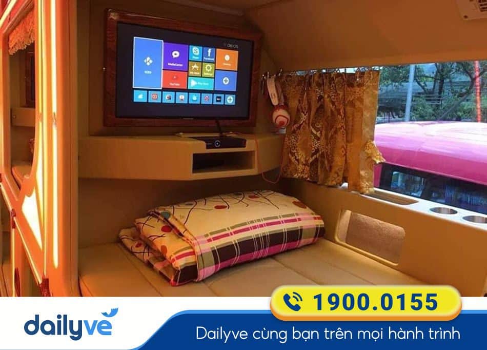 Nội thất xe Limousine 20 phòng của nhà xe Thế Anh Lai Châu - Hà Nội