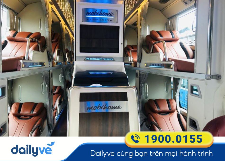 Nội thất xe Limousine 34 phòng của nhà xe Cao Nguyên