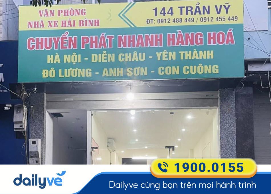 Địa chỉ văn phòng nhà xe Hải Bình ở Hà Nội