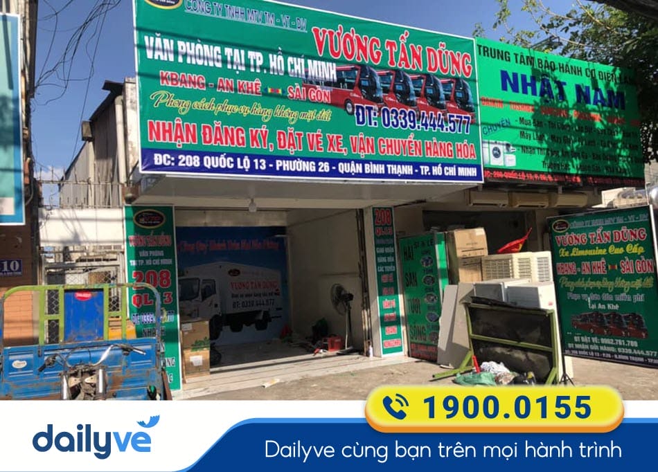 Địa chỉ văn phòng nhà xe Vương Tấn Dũng tại Sài Gòn
